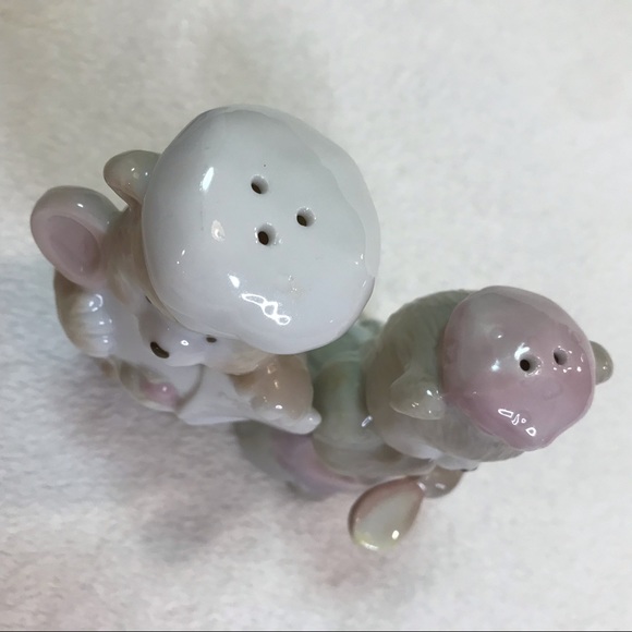 Teddy Bear heart salt and pepper shakers cook and chef couple vintage ceramic - Picture 9 of 12